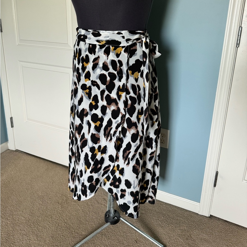 Leopard Khaki Wrap Skirt
